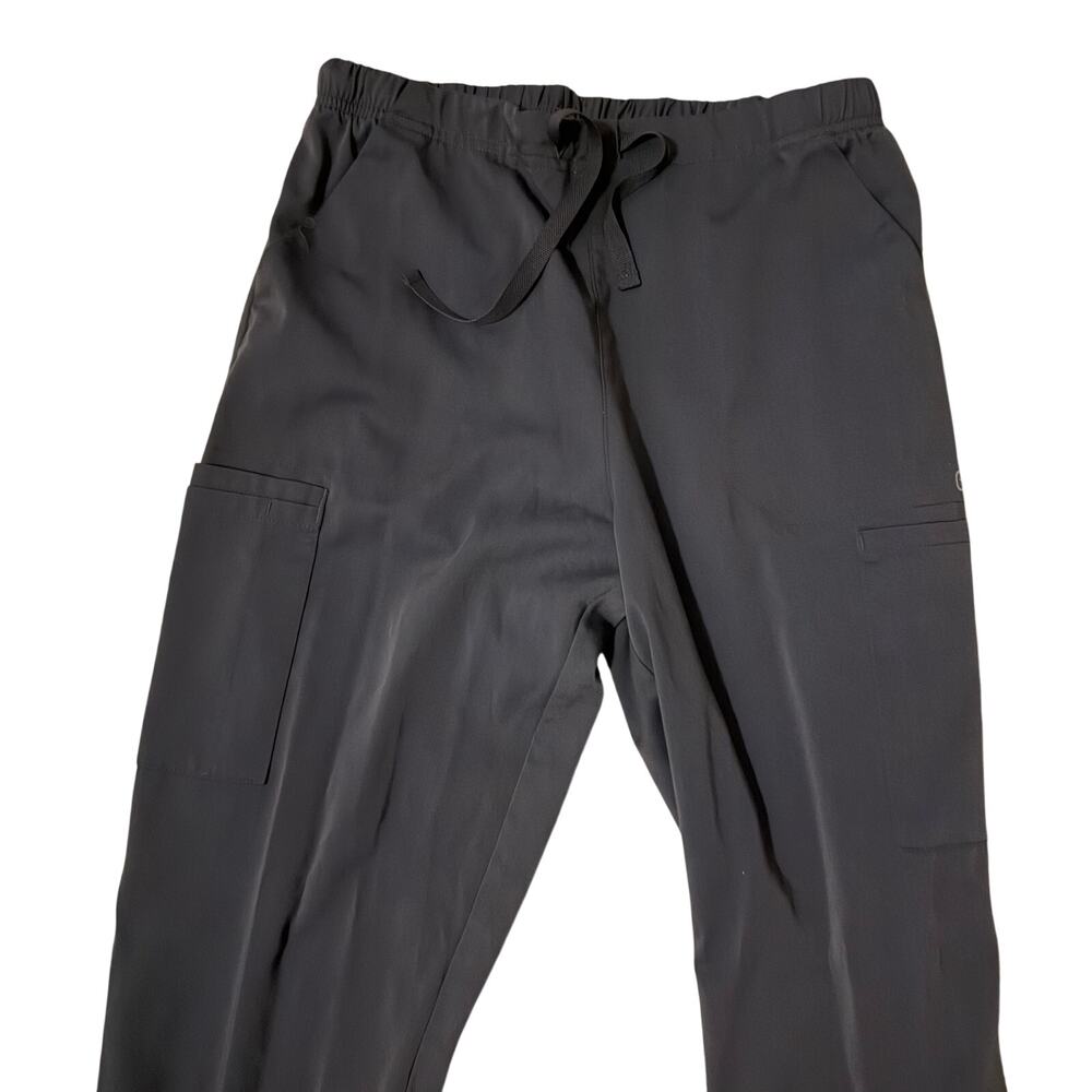 Wonderwink gray scrub pants sz S jogger style tapered at ankle nurse workwear